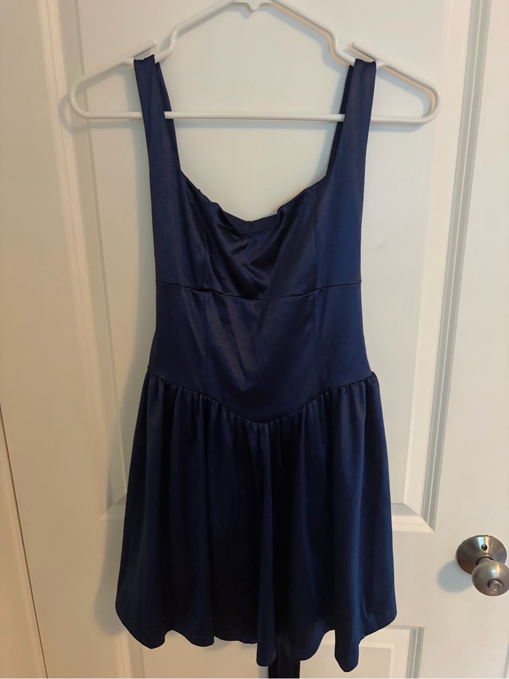 Windsor Navy Satin Evening Dress